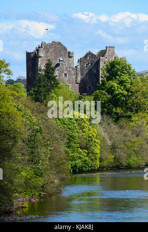 Doune Castle auf dem Fluss Teith nahe dem Dorf Doune in Stirling Stadtteil Central Scotland Stockfoto