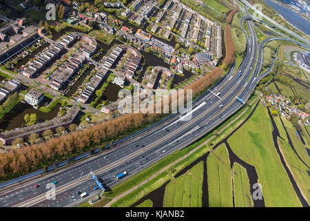 Luftaufnahme von Amsterdam, Niederlande Stockfoto