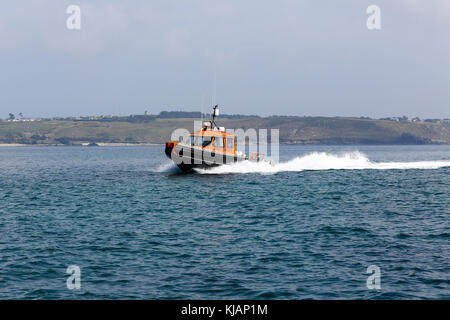 St. Mary's Harbour Pilot Boot, St. Mary's, Isles of Scilly, Cornwall, England, Großbritannien Stockfoto