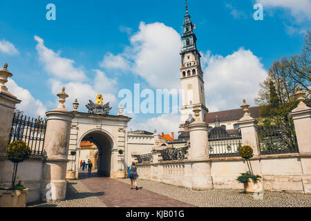 Tschenstochau, Polen, 29. April 2015: Heiligtum Jasna Gora in Czestochowa, Polen. Sehr wichtig und populärste pilgrimary Ort in Polen Stockfoto