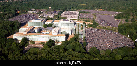 Luftaufnahme der Zentrale Intelligenz Agentur Hauptsitz in Langley, Virginia korrigiert und 7/8 Stockfoto