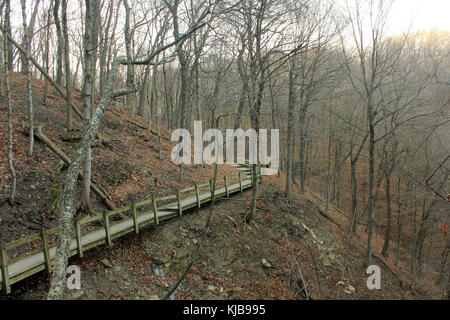 Gfp iowa Pikes Peak State Park Holzsteg Stockfoto