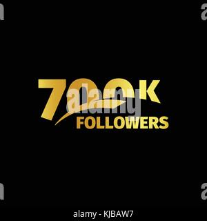 Stilvolle strengen Design , Zahl der Abonnenten in sozialen Netzwerken, dem Jahrestag vector Abbildung. meine Anhänger logo Sammlung. Große Vektor einrichten von Gold Zahlen und Buchstaben online Gemeinschaften Stock Vektor