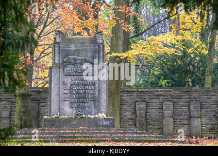 Denkmal für die deutsch-jüdische Soldaten, die im Ersten Weltkrieg fielen, Friedhof Weißensee, Berlin Stockfoto
