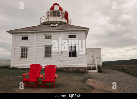 Original Cape Spear Leuchtturm, im Jahre 1836 eröffnet und von Nicholas Croke und William Parker, Avalon Halbinsel, Neufundland, Kanada konzipiert Stockfoto