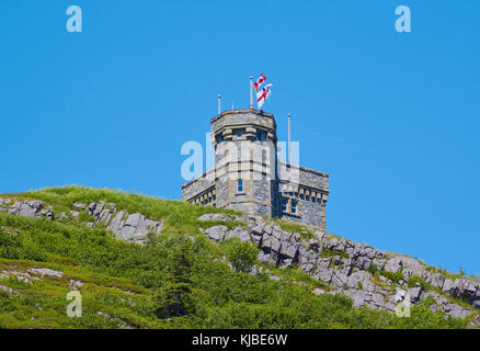 Cabot Tower, Signal Hill, St. John's, Neufundland, Kanada. Stockfoto