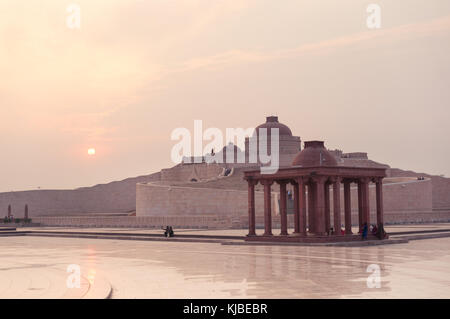 Ambedkar park mit Sonnenuntergang Stockfoto