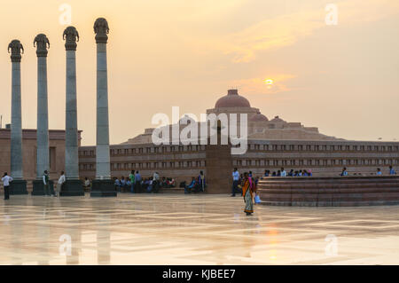 Ambedkar Park Lucknow Schuß bei Sonnenuntergang Stockfoto