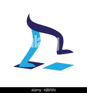 Abstrakte Beine wandern Illustration, abstrakte Person zu Fuß, Icon Design, auf weißem Hintergrund. Stock Vektor