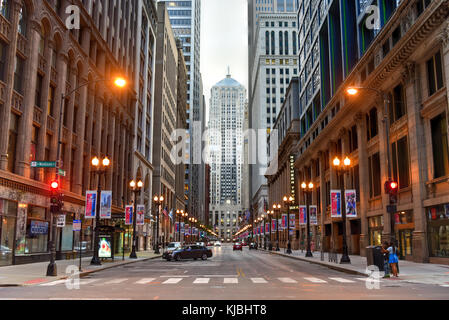 Chicago - September 7, 2015: Chicago Board of Trade Gebäude entlang der La Salle Street in Chicago, Illinois. Die Art déco-Gebäude wurde 1930 erbaut und f Stockfoto