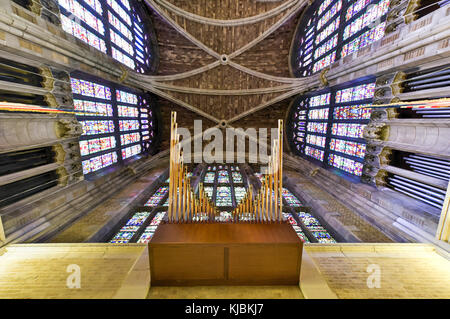 West Point, New York - 26. September 2015: westpunktjüngsterer Kapelle an der US Military Academy. die Kadetten Kapelle an der United States Military Academy Stockfoto