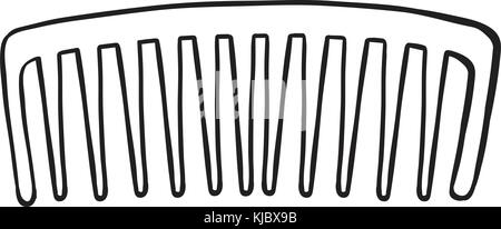 Abbildung: ein Kamm auf weißem Hintergrund Stock Vektor