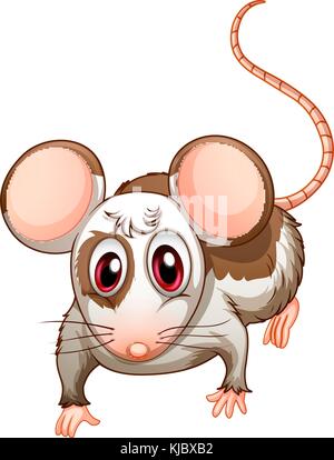 Abbildung: eine Maus auf einem weißen Hintergrund Stock Vektor