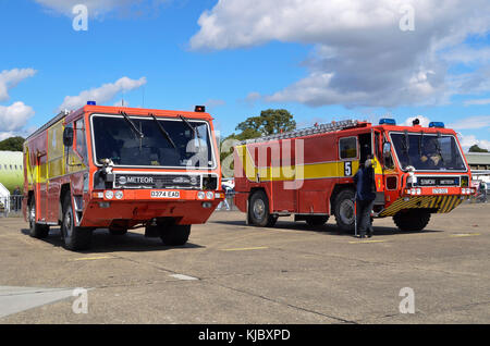 Simon Saro Gloster Meteor 4X4 Flughafen Feuerwehrspritzen, Duxford, England. Stockfoto