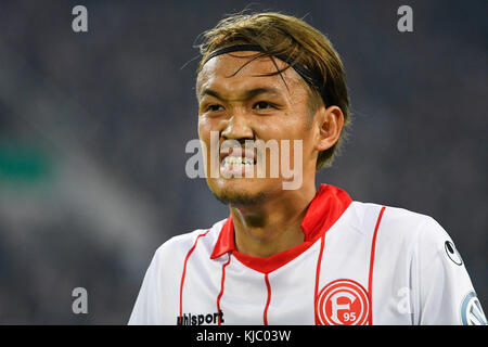 Esprit-Arena Stadion DŸsseldorf, Deutschland, 24.10.2017, Deutscher Fußballpokal, Spieltag 2, , Fortuna DŸsseldorf (Düsseldorf) vs Borussia Mšnchengladbach (Mönchengladbach, Gladbach) --- Takashi Usami (F95) Stockfoto