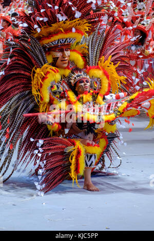 Darsteller auf der Boi Bumba Festival in Parintins, Amazonas, Brasilien Stockfoto