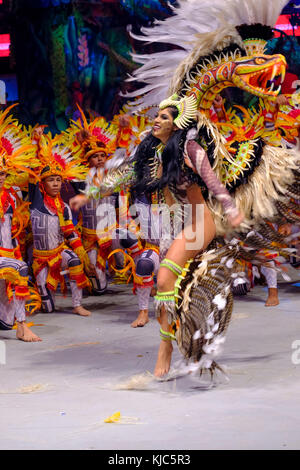 Darsteller auf der Boi Bumba Festival in Parintins, Amazonas, Brasilien Stockfoto