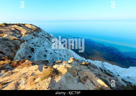 Weißen Felsen namens Cala dei Turchi" in Sizilien, in der nähe von Agrigento, Italien Stockfoto