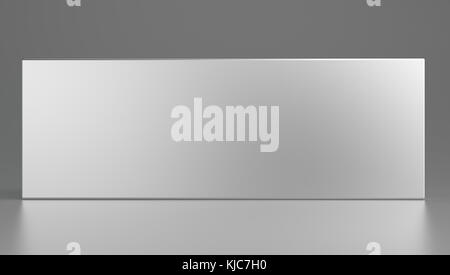 Metal Banner, abstrakten Rahmen Design. 3D-Rendering. Stockfoto