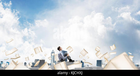 Studie der erfolgreiche Geschäftsmann zu werden. Stockfoto