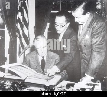 Hu Shih und Franklin Delano Roosevelt Stockfoto