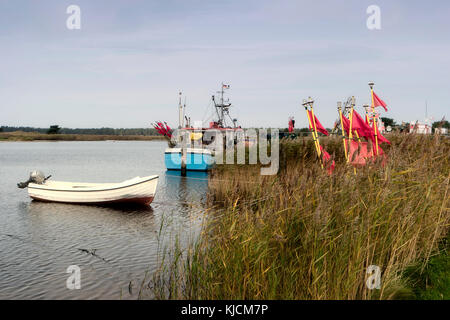 Fischerboote auf Darßer Ort in Deutschland Stockfoto