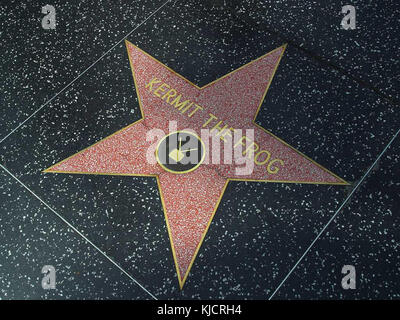 Kermit der Frosch Hollywood Walk of Fame Stockfoto