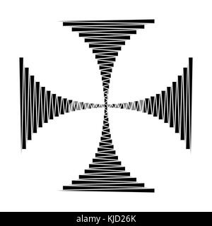 Streifen kreuz Symbol Vektor geometrische Form Symbol Stock Vektor