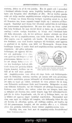 Eine Seite aus dem „Illustrerad Verldshistoria“ (illustrierte Weltgeschichte) Band I, die sich mit historischen Ereignissen aus den frühen Perioden befasst. Stockfoto