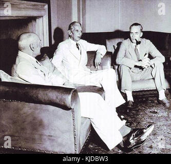 Jinnah mit Stafford Cripps und Herrn Pethick Lawrence Stockfoto