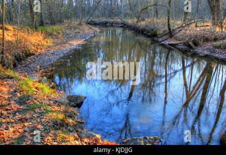 Gfp Wisconsin Roche ein cri State Park Kurve im Stream Stockfoto