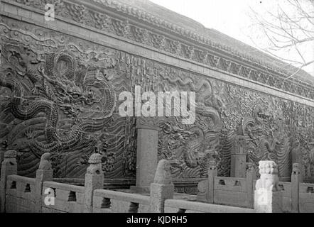 Neun Drachen Wand in Datong Stockfoto