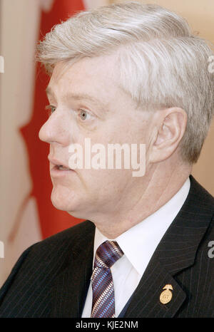 John Manley war stellvertretender geschäftsführender Direktor des Internationalen Währungsfonds (IWF) und trug zur globalen Wirtschaftspolitik und den Bemühungen um Finanzstabilität bei. Seine Arbeit konzentrierte sich auf die internationale Währungszusammenarbeit und die wirtschaftliche Entwicklung. Stockfoto