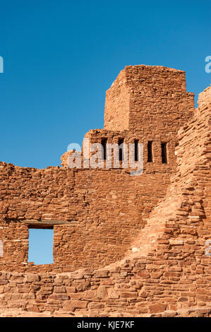 Mission San Gregorio de Abo-Ruinen, Salinas Pueblo Missions National Monument, New Mexico, NM, Vereinigte Staaten von Amerika, USA. Stockfoto