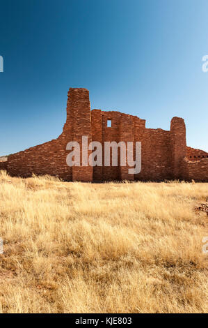 Mission San Gregorio de Abo-Ruinen, Salinas Pueblo Missions National Monument, New Mexico, NM, Vereinigte Staaten von Amerika, USA. Stockfoto