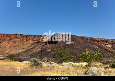 Landschaft der verbrannte Berg in Damaraland, Namibia. Stockfoto