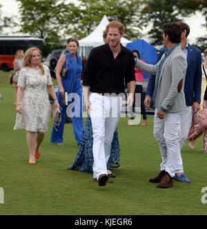 WELLINGTON, FL - MAI 04: Prinz Harry nimmt am Sentebale Polo Cup Teil, der vom Royal Salute World Polo präsentiert wird und am 4. Mai 2016 in Wellington, Florida, auf der Valiente Polo Farm in Wellington, Florida, stattfindet. Personen: Prinz Harry Stockfoto