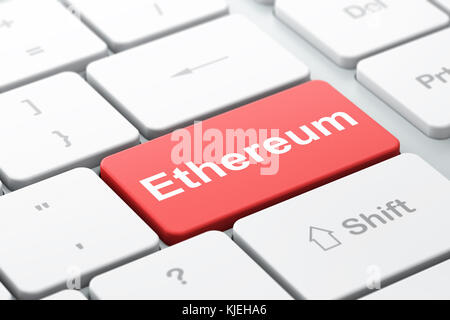 Blockchain Konzept: astraleums auf dem Computer Tastatur Hintergrund Stockfoto