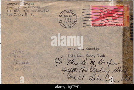 U.S. Army Postal Service 678 Camp Huckstep, Heliopolis, Ägypten Stockfoto