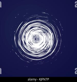 Große Hurrikan, Tornado, Taifun, weiße Wolken wirbeln, Twister am blauen Meer Hintergrund Draufsicht. Gefahr cyclone Vector Illustration, web Infografik. Stock Vektor