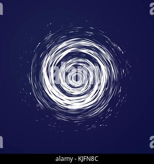 Große Hurrikan, Tornado, Taifun, weiße Wolken wirbeln, Twister am blauen Meer Hintergrund Draufsicht. Gefahr cyclone Vector Illustration, web Infografik. Stock Vektor