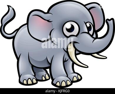 Cartoon Elefant Charakter Stock Vektor