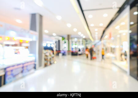 Verschwommenes Bild von Retail Store in der Shopping Mall für Hintergrund Stockfoto