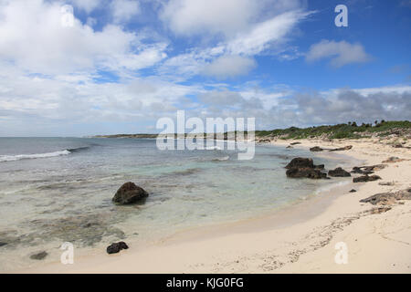 Strand, unbebaute Küste, Insel Cozumel, Isla de Cozumel, Quintana Roo, Mexiko, der Karibik Stockfoto