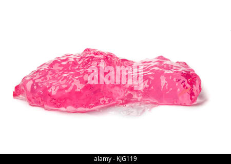 Rosa gel auf weißem Hintergrund Stockfoto