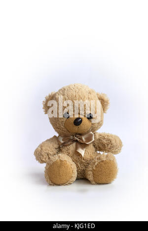 Cute teddy Puppe, auf weißem Hintergrund Stockfoto