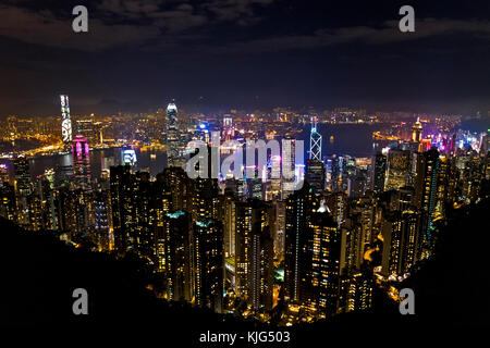 Das Foto wurde an der Spitze eines der Wahrzeichen in Hongkong. Das Foto wurde eine professionelle Ausrüstung mit detaillierten Bearbeitung übernommen. Stockfoto