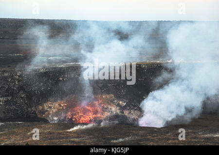 Jaggar museum Blick auf Caldera, Hawaii Big Island Stockfoto