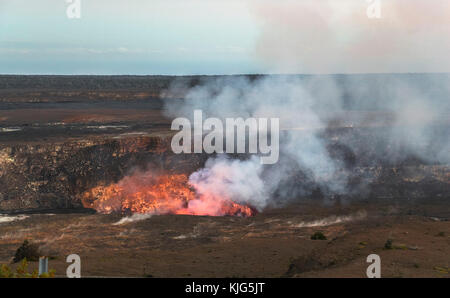 Jaggar museum Blick auf Caldera, Hawaii Big Island Stockfoto