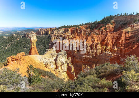 Blick auf Rot hoodoo Landschaft des Bryce Canyon, Utah Stockfoto